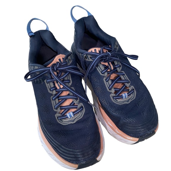 HOKA One One Blue Athletic Workout Running Shoes Sneakers 7.5 - Picture 3 of 12